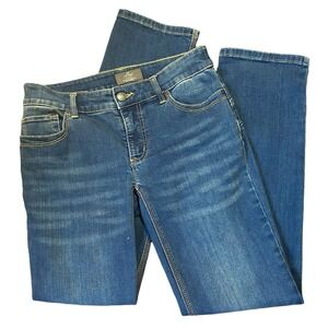Chicos The So Lifting Low Rise Straight Leg Jeans Women Medium Blue Size 00 US 2